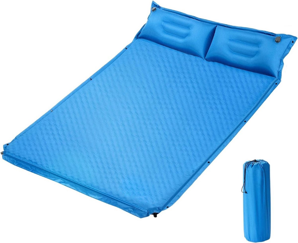 Zylo® Veldbed 2 Personen - Veldbed Kamperen - Veldbed - Blauw - 186cm x 130cm x 4cm