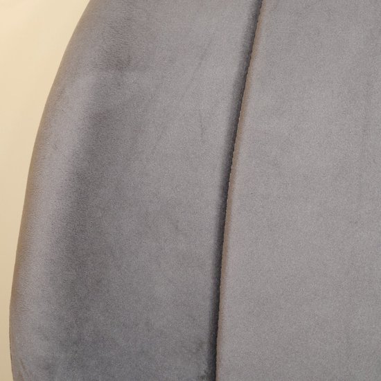 Banquette de salle à manger 180cm Sally velours gris canapé 3 places