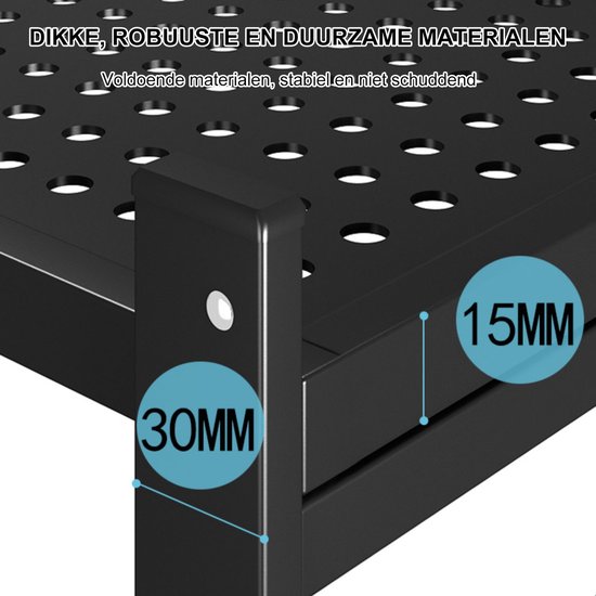 Étagère pliante FOXSPORT - Lot de 2 - Étagère avec roulettes 360 ° - 5 niveaux 72 x 37 x 163 cm - Étagère ouverte - Meuble mural - Rangement de Cuisine - Bibliothèque - Support de rangement pour micro-ondes - Acier inoxydable - Set de 2