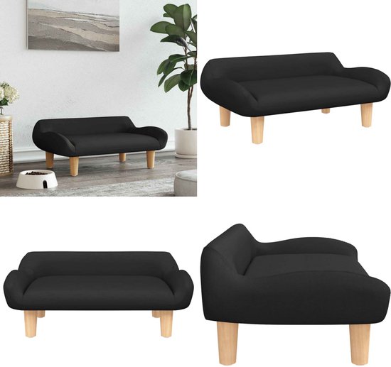 Hondenmand 90x53x30 cm kunstleer zwart Hondenmand 90x53x30 cm kunstleer zwart