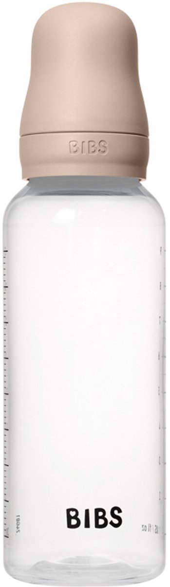 Bibs Fles - Medium Flow - 270 ml - Latex - Blush van Merkloos — afbeelding 2