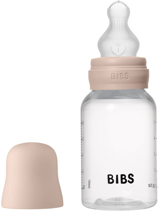 Bibs Fles - Slow Flow - 150 ml - Silicone - Blush van Merkloos — afbeelding 5