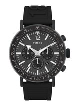 Timex Timex Standard Tachymeter Chronograph Watch Zwart Case: 100% Low Lead Brass | Armband: 100% Recycled Material 43 TW2V71900AJ