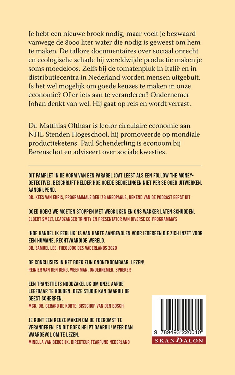 Boekomslag met tekst over duurzame economie en lezingen.