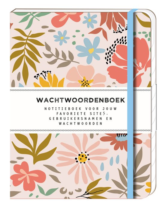 Wachtwoordenboek interstat 120x160mm soft floral