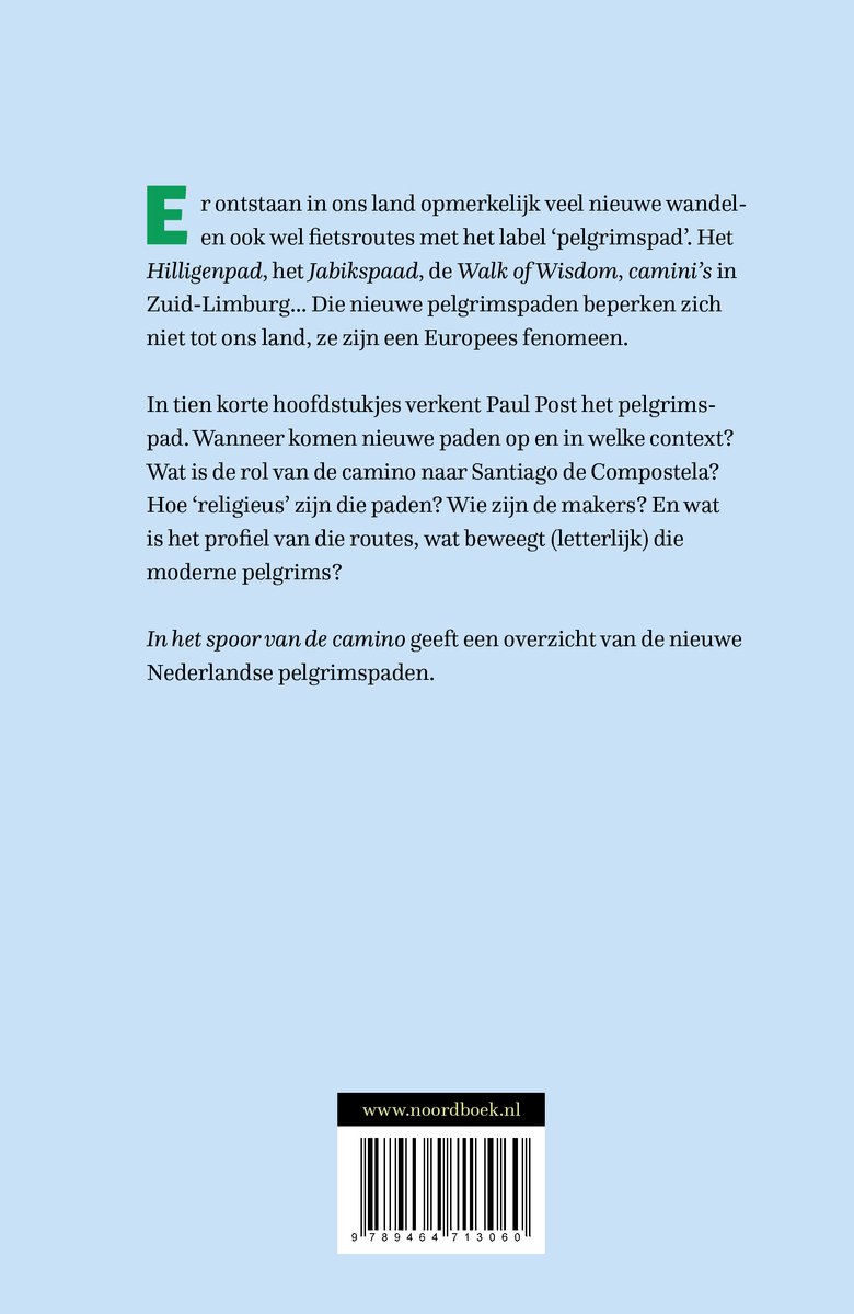 In het spoor van de camino - back cover