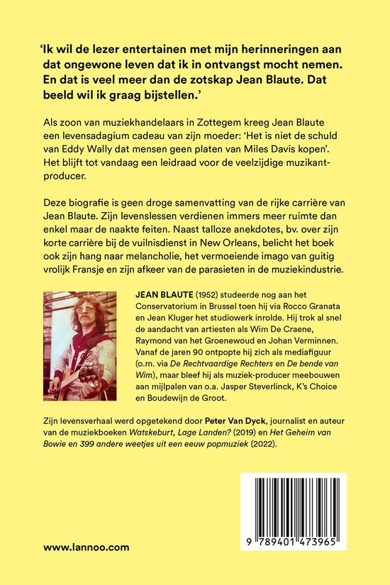 Boek met een portret van Jean Blaute en een korte biografie.