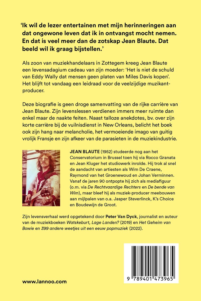 Boek met een portret van Jean Blaute en een korte biografie.