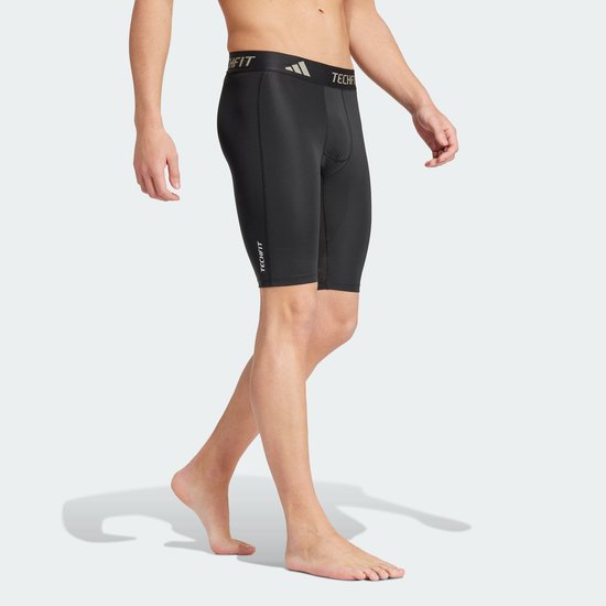 Adidas Performance Techfit Compression Training Korte Legging - Heren - Zwart van Merkloos — afbeelding 3
