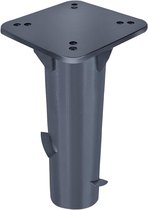 NAIZY support de parasol à douille de sol support de parasol universel en métal pour suspendre des parapluies ancrage au sol de parapluie à manivelle pour placement dans le béton (gris foncé)