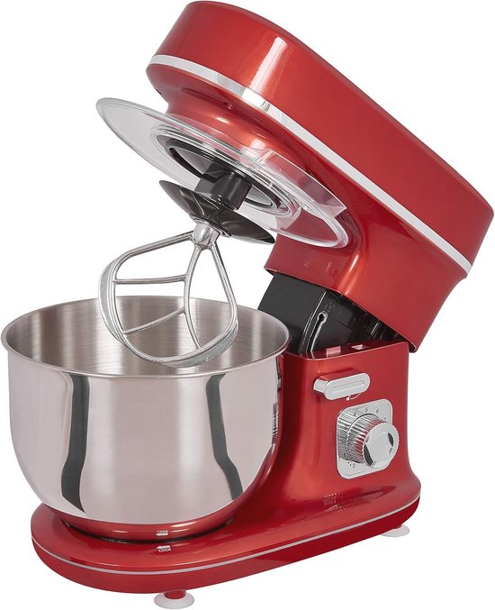 Keukenmachine 1200 Watt met 10 standen en 5 liter kom - Rood van Merkloos — afbeelding 3