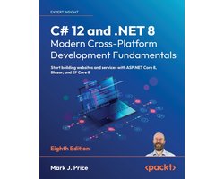 Omslag van C# 12 and .NET 8 – Modern Cross-Platform Development Fundamentals
