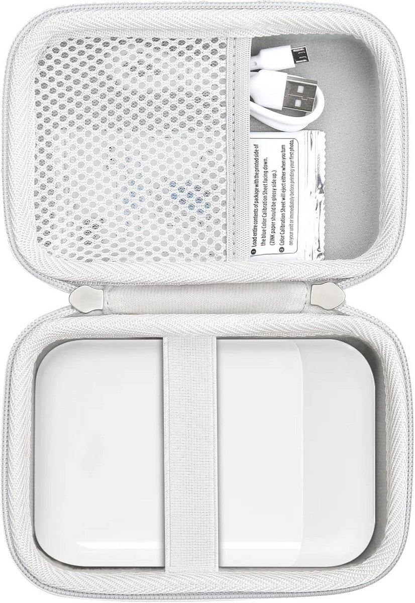 Harde hoes voor 2x3 fotoprinter smartphone mini-printer - Wit