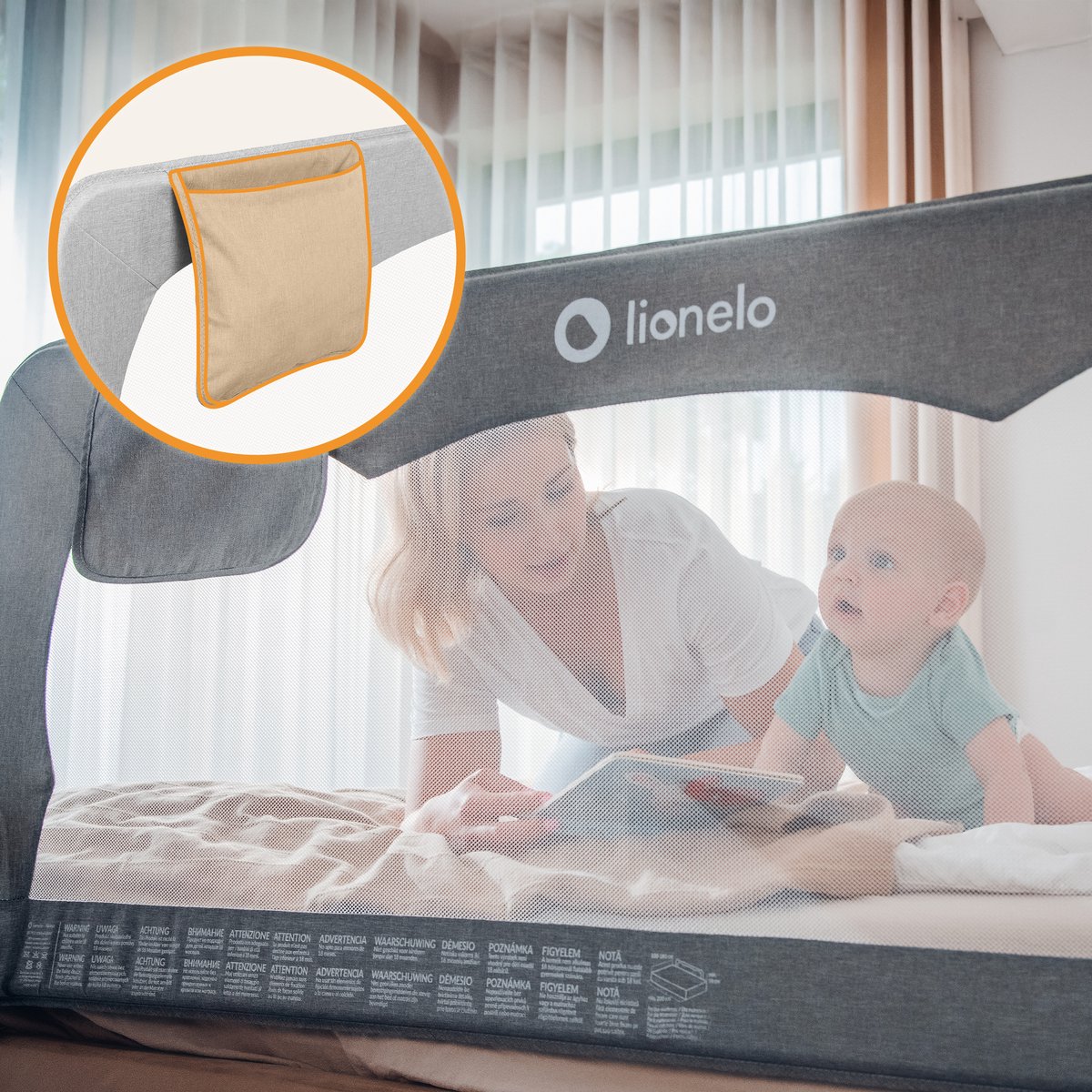 LIONELO Hanna Bedhekje 150 x 66 cm – Hoog Veilig Bedhek met StandSafe Vergrendeling, Secure Riemen – 180° Opvouwbaar – Duurzaam Aluminium Frame – Voor Baby, Peuters en Kinderen, Gemakkelijke Montage LIONELO Hanna Bedhekje 150 x 66 cm – Hoog Veilig Bedhek met StandSafe Vergrendeling, Secure Riemen – 180° Opvouwbaar – Duurzaam Aluminium Frame – Voor Baby, Peuters en Kinderen, Gemakkelijke Montage