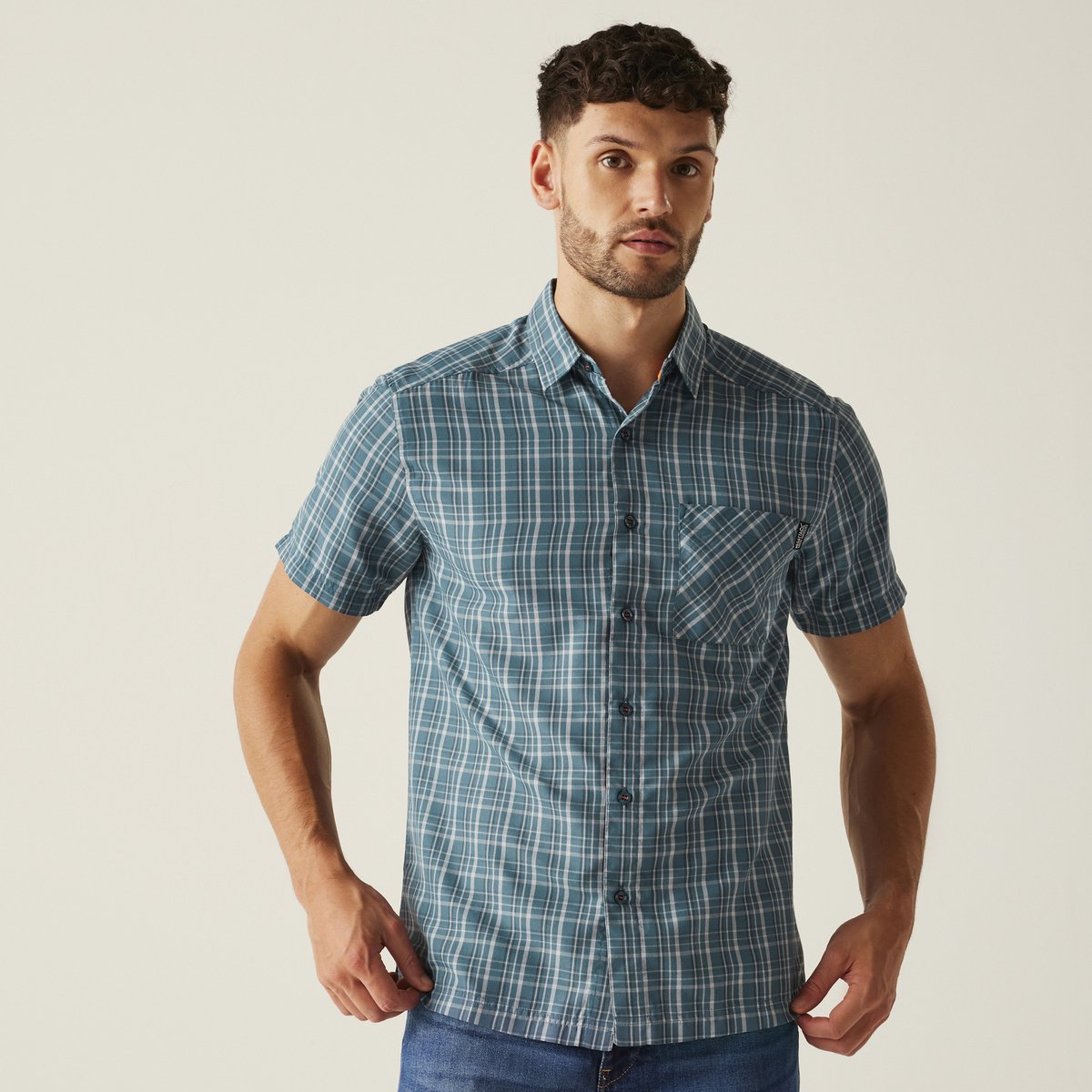 T-shirt Korte Mouwen Hiking Heren Mindano Ix Grijs