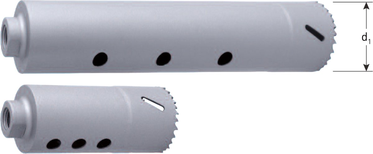 Rotec Verlengde gatzaag-Bi 51x100mm 4-6tpi incl.boor +6kt adapter