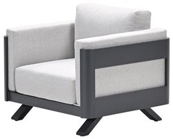 Realdo lounge fauteuil - carbon black - valley sand