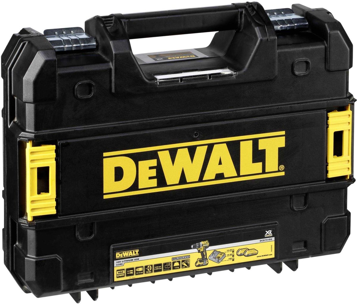 DeWalt DCD791D2 Accu Schroefboormachine - 18V 2.0Ah XR Li-ion in T-STAK Opbergkoffer – foto 4