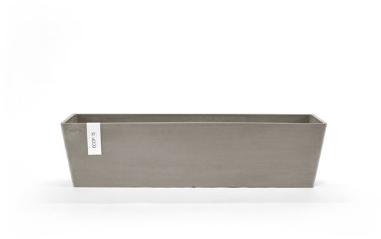 Ecopots Bruges 80 - Taupe - 80,8 x 20 x H20,3 cm - Pot de fleur / jardinière rectangulaire taupe