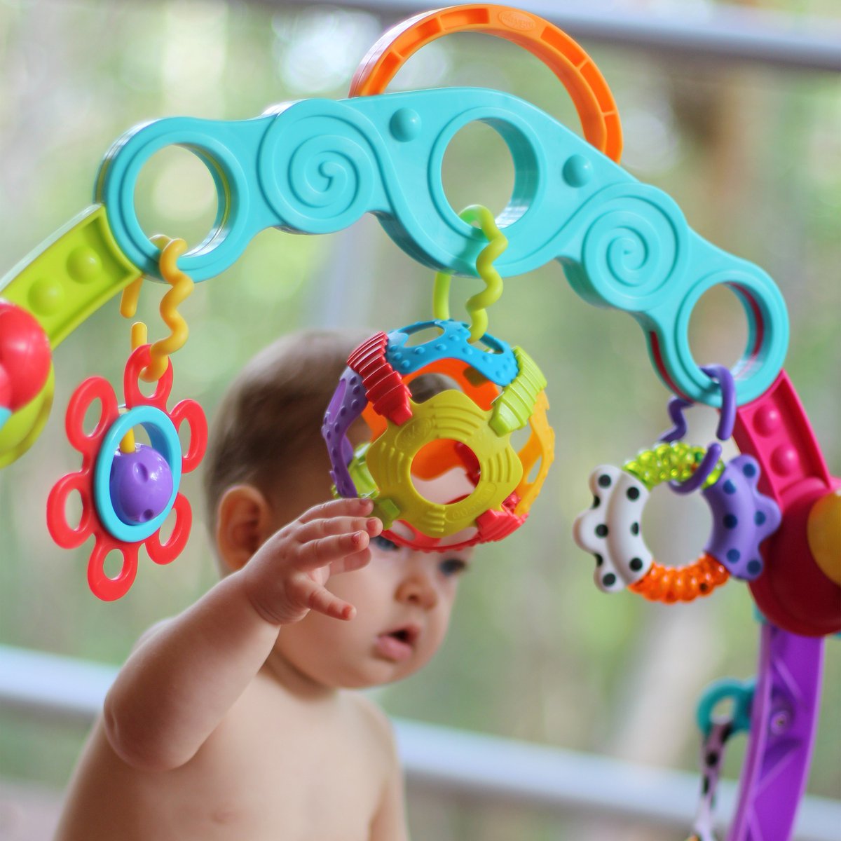 Playgro Fold and Go Playgym - Babygym - acitiviteitengym - Speelgoed Baby - Babyspeelgoed - Pasgeboren baby speelgoed - Ontwikkeling Baby - Kraamcadeau - 5 afneembare hangspeeltjes — afbeelding 17