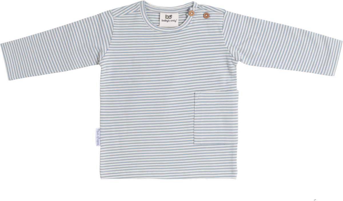 Baby's Only Truitje Stripe - Baby truitje - Nordic Blue - Maat 68 - 100% ecologisch katoen - GOTS
