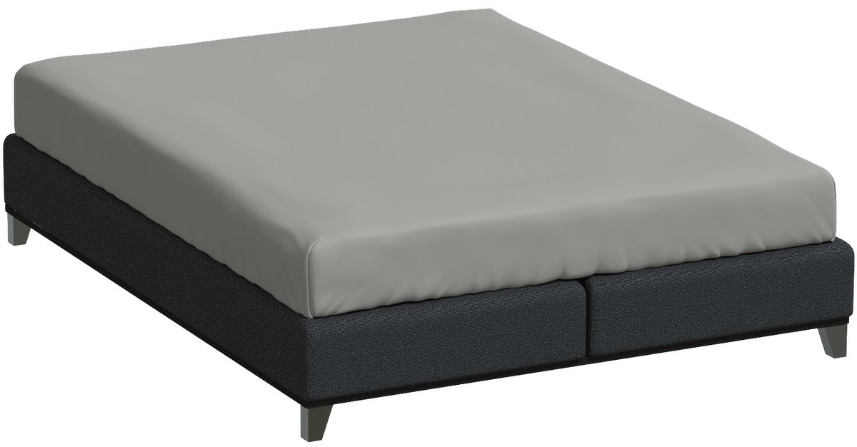 Bella Donna Tweepersoons Hoeslaken Jersey - lichtgrijs-0703 140/200-160/220