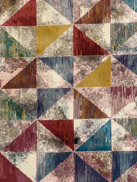 Picasso Rond Vintage Abstract Vloerkleed Multi- 200 CM Ø