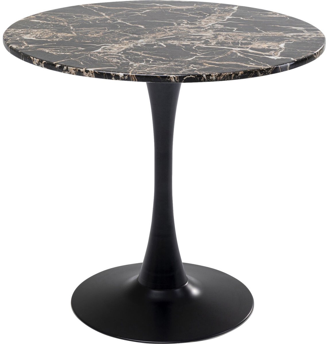 Kare Design Eettafel Schickeria Ø80cm zwart marmerprint Kare Design
