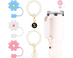 3st Strohoes voor Stanley Cup 30/40oz 10mm Bloem Siliconen Rietje Topper/Dop & 2st Gepersonaliseerd Kapitaal ID/Naam Letter Charme Tips Dekselbeschermer Bekers Accessoires (Z) 3st Strohoes voor Stanley Cup 30/40oz 10mm Bloem Siliconen Rietje Topper/Dop & 2st Gepersonaliseerd Kapitaal ID/Naam Letter Charme Tips Dekselbeschermer Bekers Accessoires (Z)