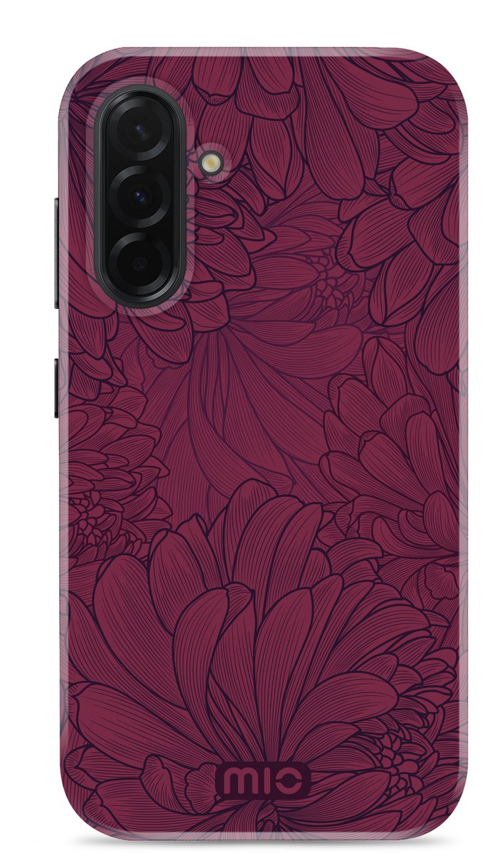 MIO by Mobilize Hoesje | Geschikt voor Samsung Galaxy A36 / A56 | Compatibel met MagSafe | Hard Shell Back Cover | Berry Blooms