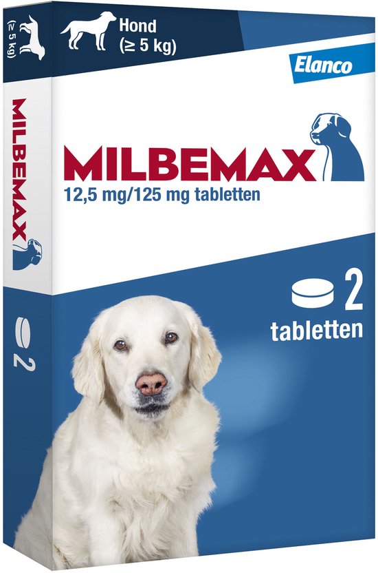 Milbemax Ontworming Tabletten Hond 5 - 75 kg - 2 tabletten