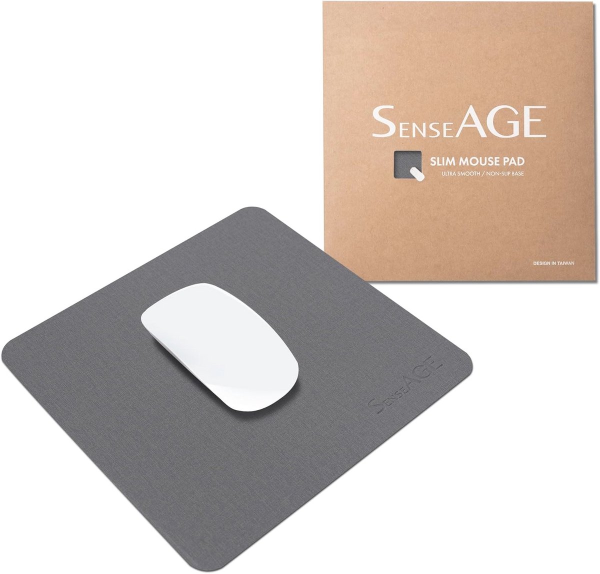Slanke muismat 22 x 22 cm - Draagbare antislip muismat voor computer en laptop