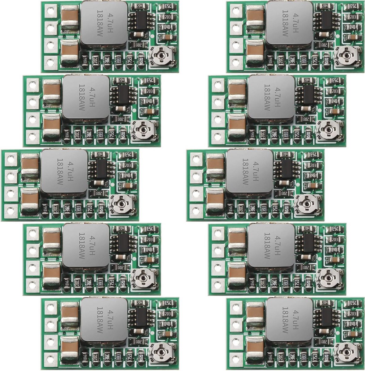 Allecta - Mini-spanningsomvormer DC 4,5-24 V naar 5 V 3 A met 10 regelmodules