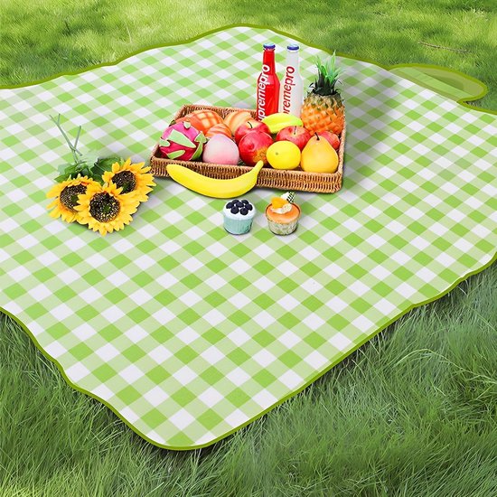 SRJEQC Picknickdeken, 200 x 200 cm, rood, picknickdeken, opvouwbaar met
