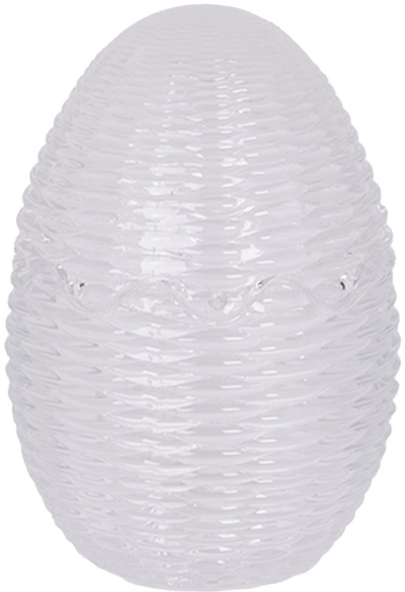 Clayre & Eef Glazen potje Ei Ø 8x12 cm Transparant Glas