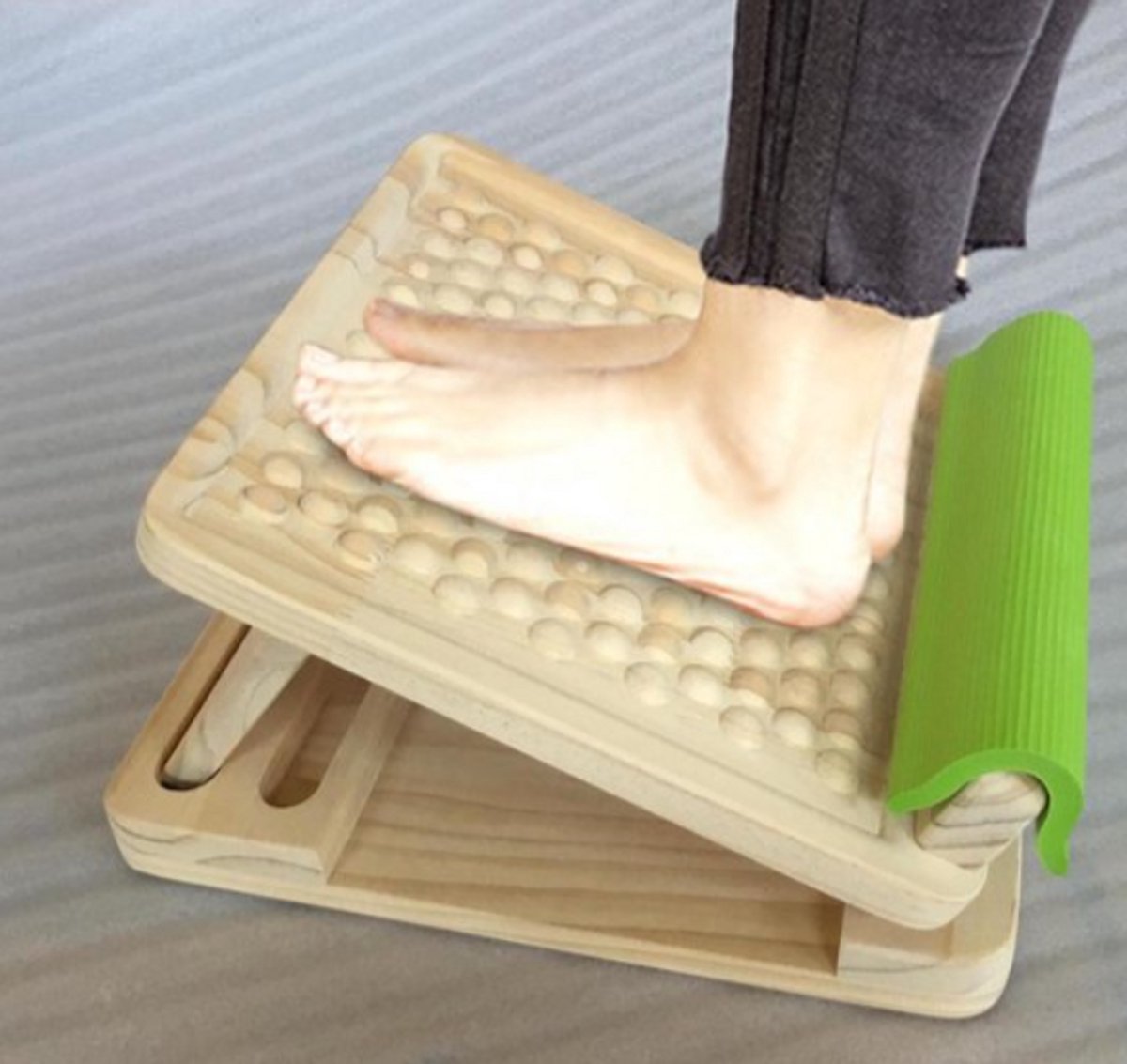 anti-slip stretch board - Houten incline board - Yoga - Voor het rekken van kuiten, voeten, enkels, benen en rug - Inklapbaar - Fitnessapparatuur