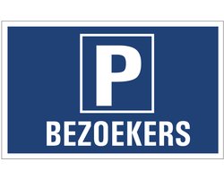 Parkeren bezoekers sticker 200 x 125 mm