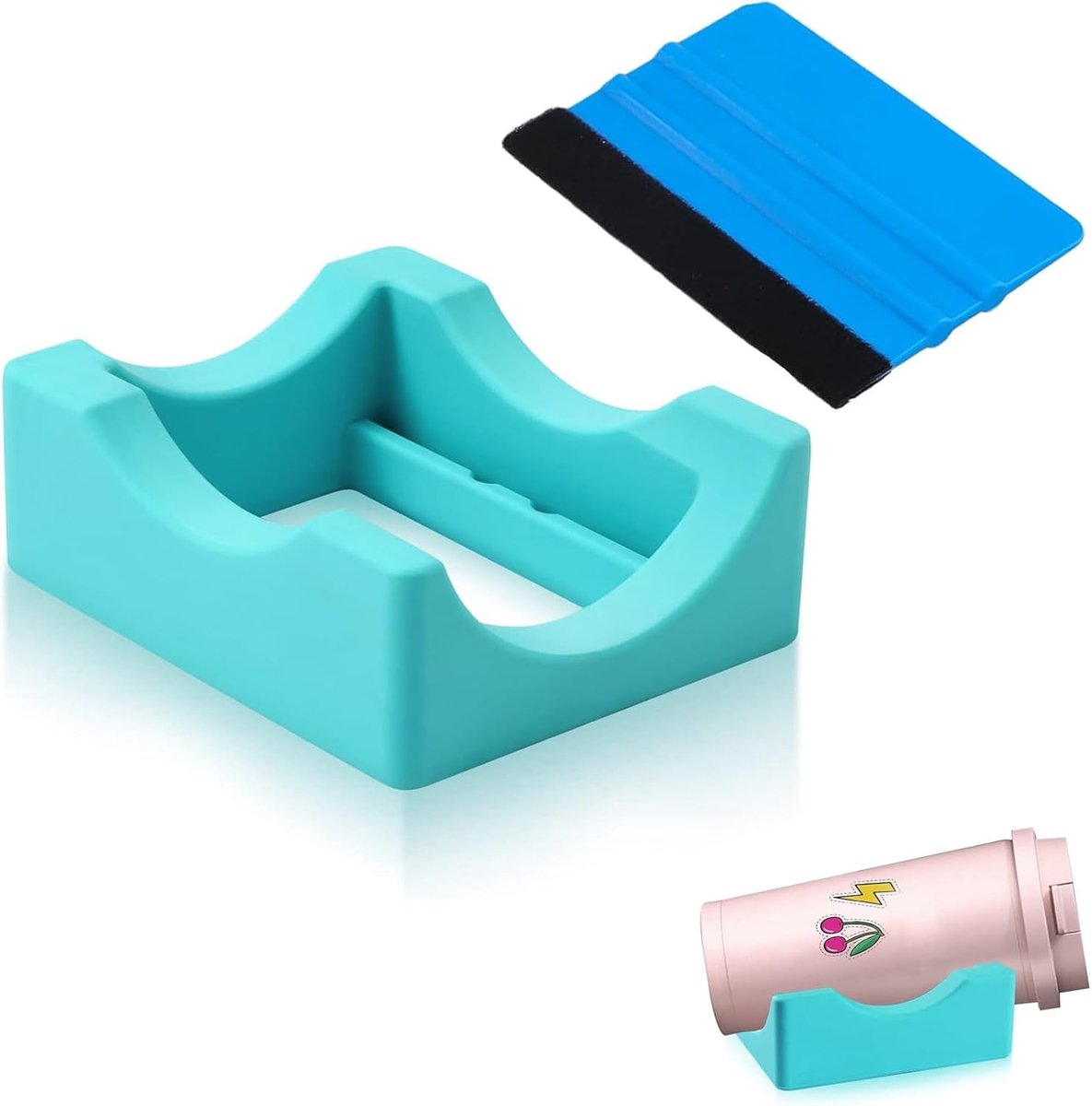 Siliconen bekerhouder voor handwerk - multifunctioneel - 1 stuk - groen