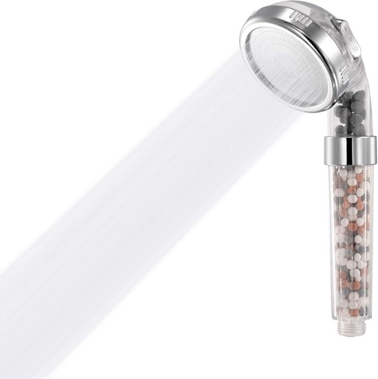 Douchekop hoge druk van StoneStream® Original Filter Douchekop voor hard water met 3 sproei-instellingen - met EcoStop-knop (AAN/UIT) alleen voor niet-elektrische douches