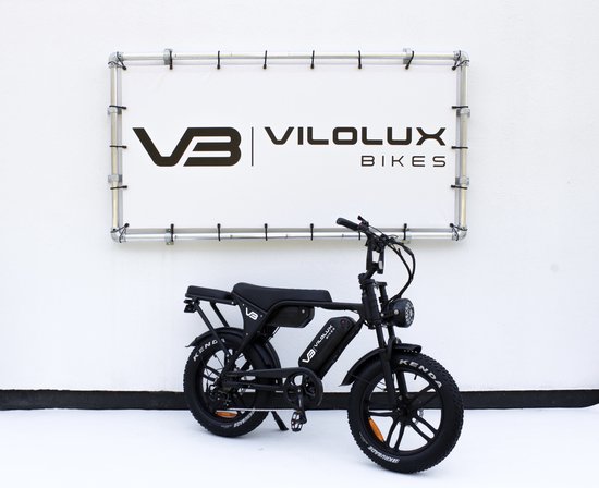 Vilolux® Fatbike electrisch -Fatbike V8 - Fatbike V8 PRO MAX - Fatbike C80 PRO MAX - 2025 Model 4.0 - Dubbele accu - Achterzit - Legaal - Rijklaar - Niet opvoerbare fatbikes - 2 Jaar garantie - Hydraulische remmen - Telefoontasje - Alarm - Zwart