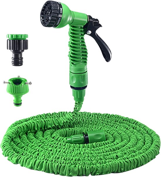 Werkzeyt Flexibele tuinslang - 7,5-15 m - Incl. multifunctionele sproeikop - Duurzaam - Geen verdraaien of knopen/Flexibele slang/Rekbare waterslang/ Tuinirrigatie/9927610 Werkzeyt Flexibele tuinslang - 7,5-15 m - Incl. multifunctionele sproeikop - Duurzaam - Geen verdraaien of knopen/Flexibele slang/Rekbare waterslang/ Tuinirrigatie/9927610