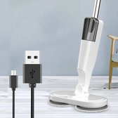 Bol.com Elektrische Dweil - Vloerreiniger - Dweilapparaat - 360 graden - Nat en Droog Gebruik - Wit aanbieding
