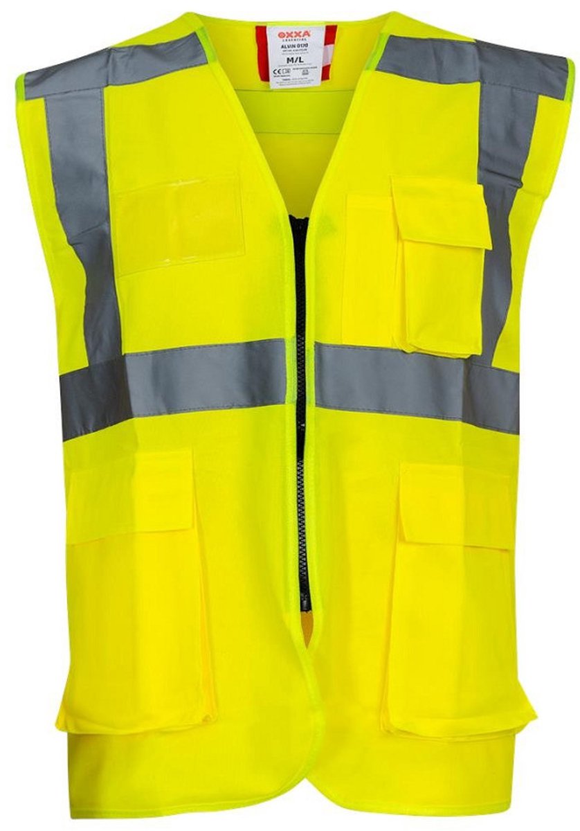OXXA Alvin 0170 RWS verkeersvest met rits, geel M/L