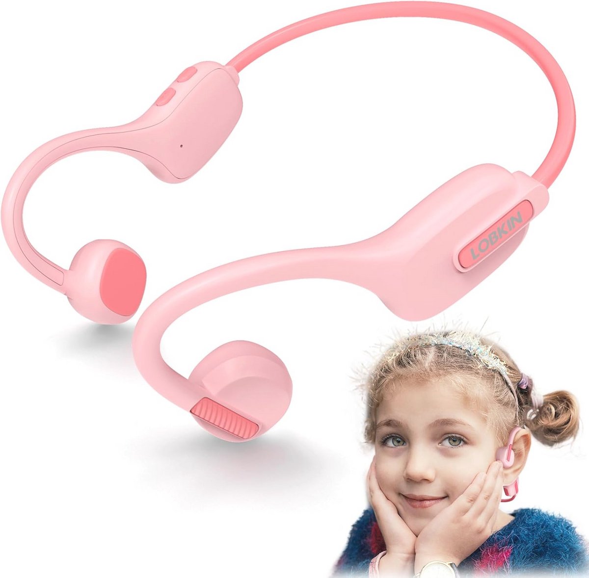 Open Ear Bone Conduction Hoofdtelefoon voor Kinderen - Draadloze Bluetooth Hoofdtelefoon met Microfoon voor Sport en School
