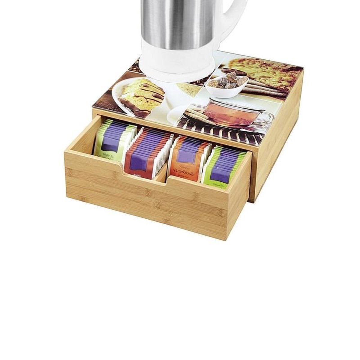 Support Dosettes Café En Bambou HomeZone - Organiseur 18 Capsules Compatible Nespresso Et Autres