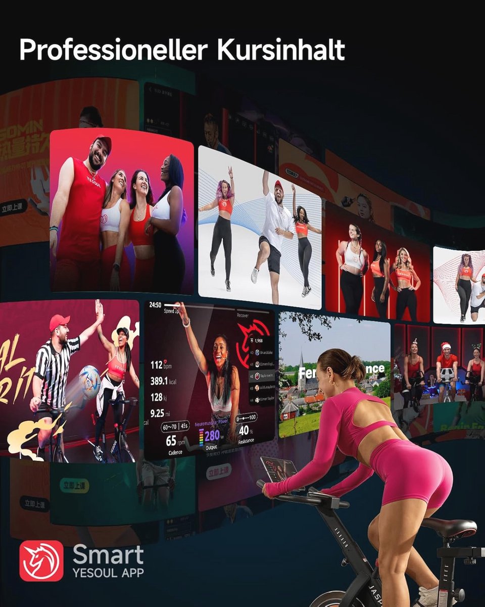 Ergometer Hometrainer Fiets A3 - Geluidloze Indoorfiets met - afbeelding 2