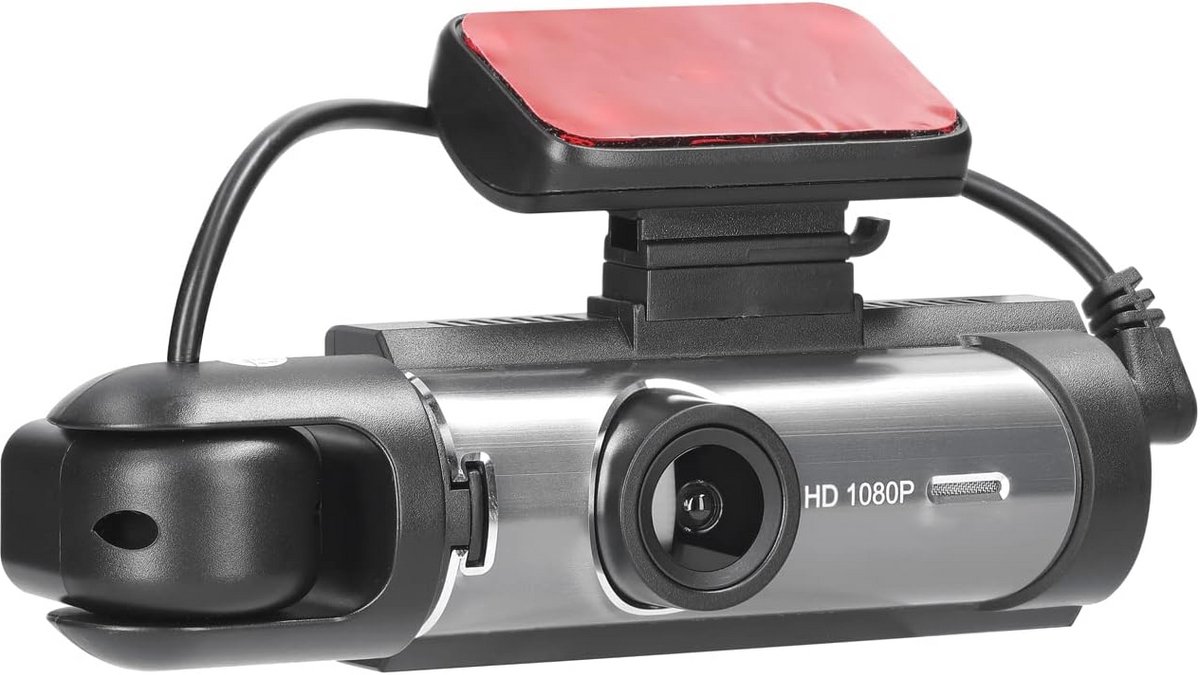 Dashcam met dubbele lenzen voor auto, 170 graden groothoek, nachtzicht en bewegingsdetectie - Meertalige auto camera
