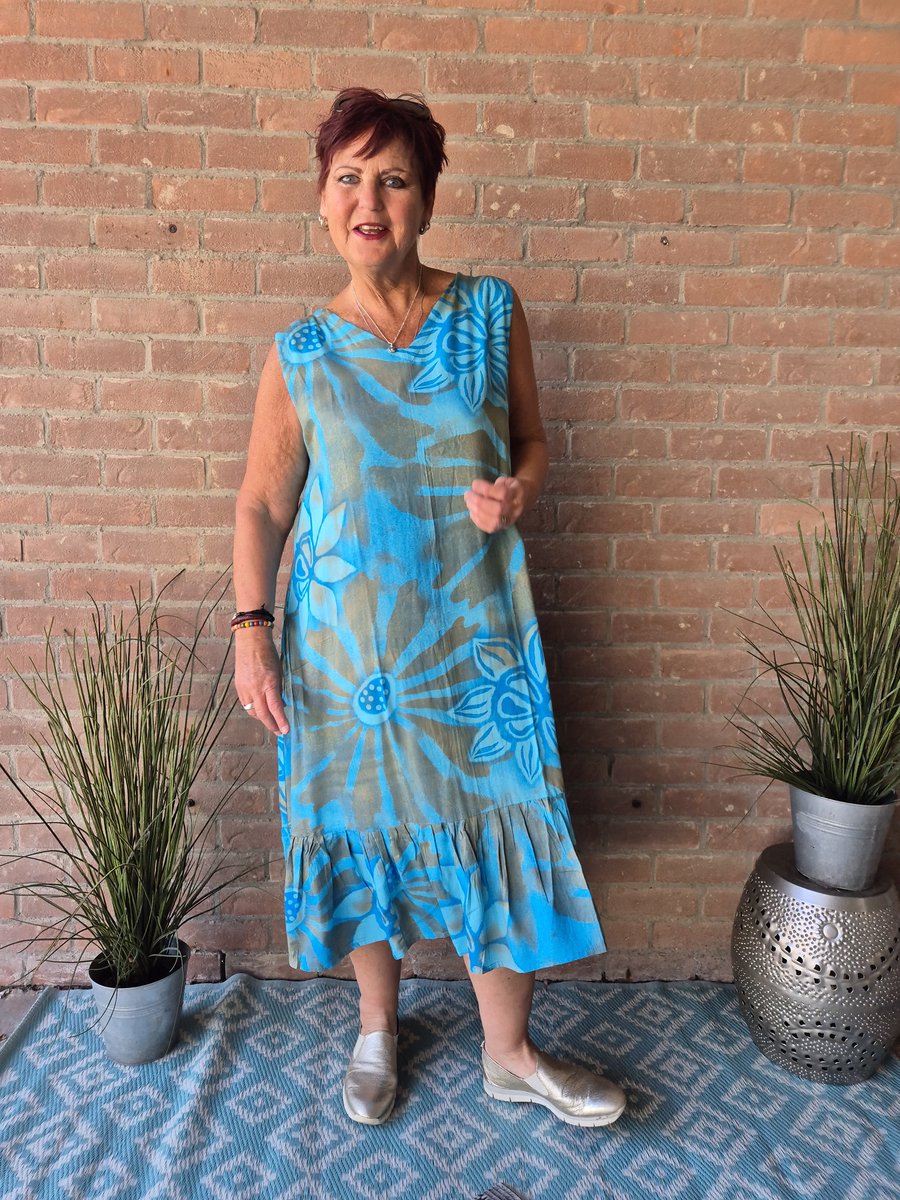 Bagoes singlet jurk ruche rand