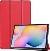 Hoes Geschikt voor Samsung Galaxy Tab S6 Lite - Perfecte pasvorm - Slaap/Wake functie - Diverse kijkhoeken - Rood