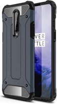 OnePlus 8 Hoesje Shock Proof Hybride Back Cover Donker Blauw